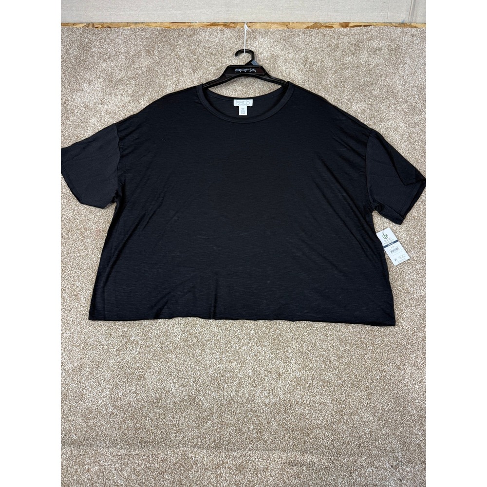 NWT Sofia Jeans Sofia Vergara Tee Black Soot XXXL 22 Slub Knit